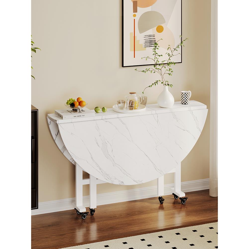 折叠餐桌家用多功能可移动折叠圆桌简易酒店客厅聚会吃饭大圆桌子