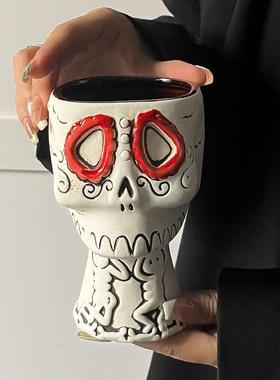 酒吧僵尸杯tiki杯万圣节创意网红骷髅陶瓷酒杯夏威夷鸡尾酒提基杯