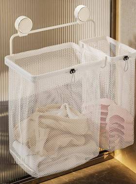 吸盘脏衣篓家用壁挂脏衣篮卫生间可折叠大容量脏衣服收纳筐洗衣袋