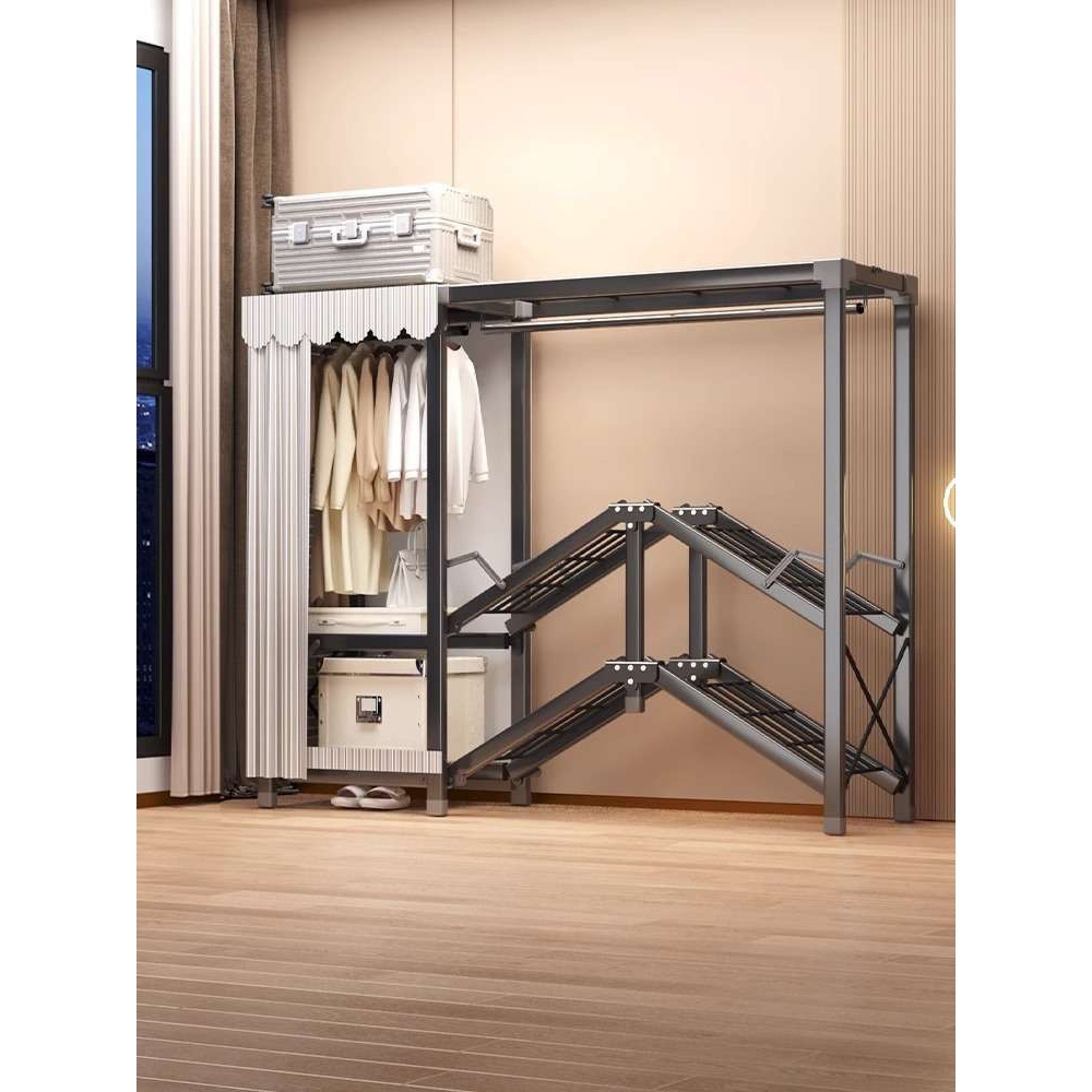 折叠衣柜卧室收纳免安装可折叠简易布衣橱全钢架结实耐用出租房用