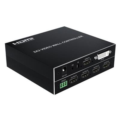HDMI视频拼接器2乘2高清1080P60HZ监控视频墙HDMI1分4画面拼接器