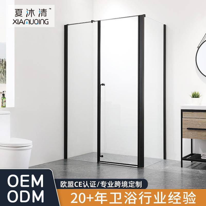 外贸出口铝合金淋浴房窄框内外开转轴门浴室干湿分离玻璃淋浴房
