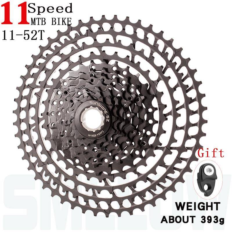 SUNSHNE新款大齿比11S11速11-52T山地车自行车卡式飞轮7075材质