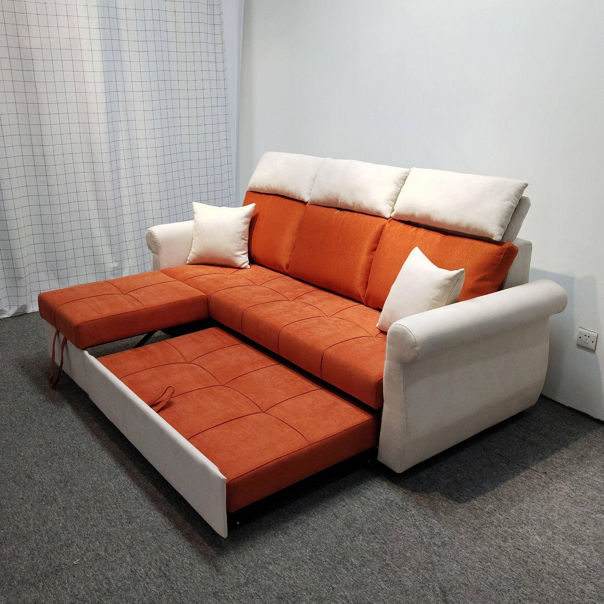 多功能小户型沙发客厅公寓伸缩可拆卸沙发床现代简约风