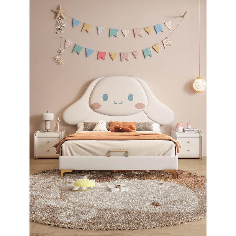 NRFB238#儿童床女孩公主床卧室卡通单人1米5现代简约真皮实木玉桂,农机/农具/农膜,其它农用工具,淘宝优惠券,粉丝福利购,淘宝优惠卷