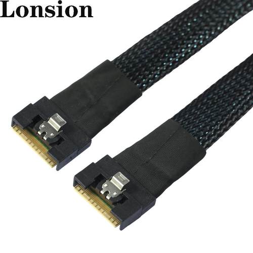 SlimSASSFF-86548i8X4.0全包防斜插插服务器高速连接线