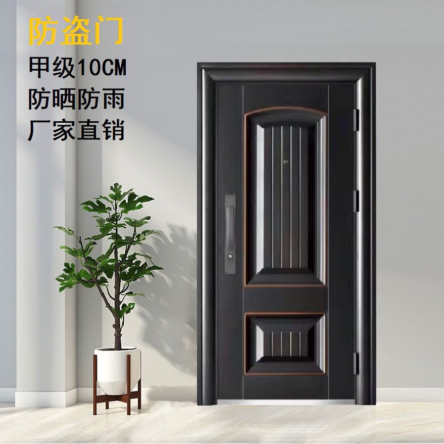 仿铜畅销精品防盗门公寓入户子母门国标甲级安全进户单门厂家直销
