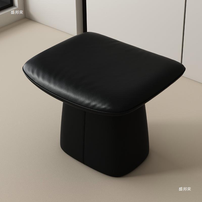 风温柔风法式梳妆椅梳妆凳北欧小凳子皮艺网红化妆奶油免洗凳实木