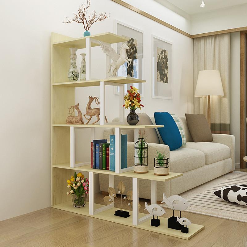 简约现代新中创意客厅书柜落地多层隔断柜装饰置物陈列展示架