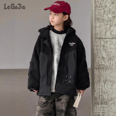 男童夹棉外套秋冬款2025新款
