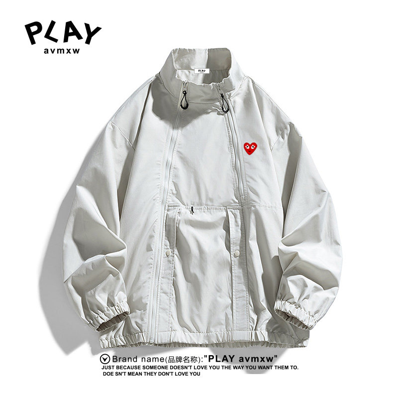 PLAY AVMXW 官方开衫夹克秋冬季新款男女同款潮牌双层拉链冲锋衣