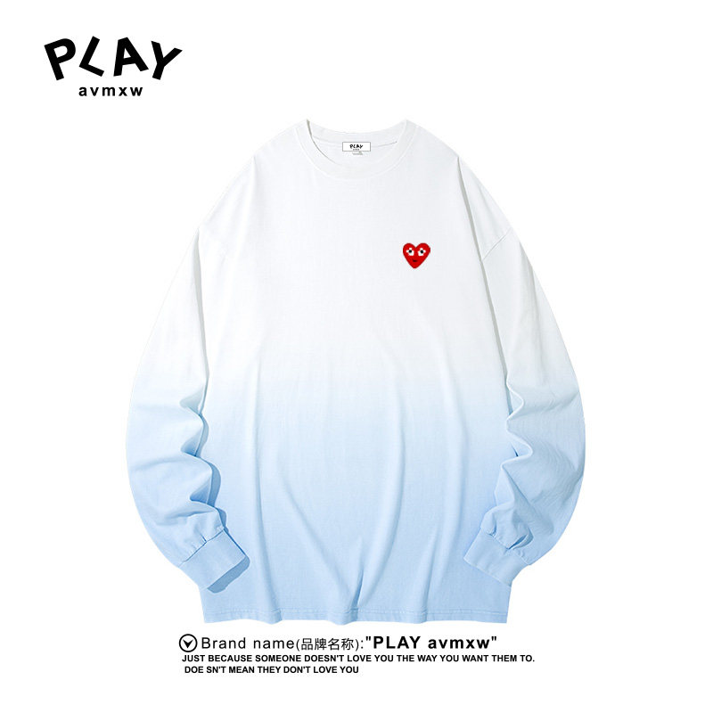 PLAYAVMXW时尚百搭圆领渐变上衣