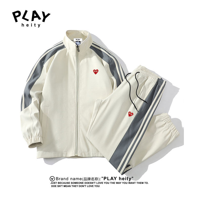 PLAYHEITY爱心情侣春秋运动套装