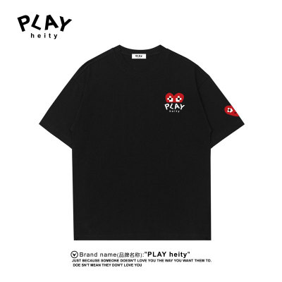 PLAYHEITY短袖t恤圆领情侣上衣