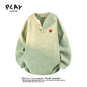 AVMXW 情侣款 官方针织衫 PLAY 秋冬季 新款 潮牌时尚 休闲纽扣领上衣