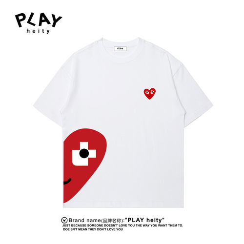 PLAYHEITY纯棉圆领印花情侣短袖