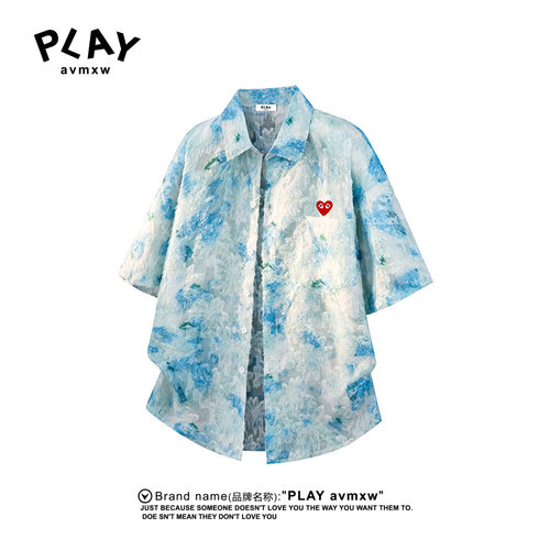 PLAYAVMXW夏季花卉短袖衬衫