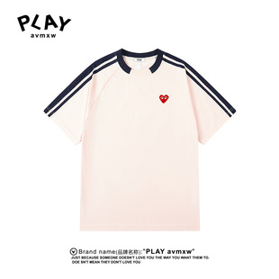 新款 官方T恤2025年夏季 情侣同款 潮牌时尚 PLAY 休闲宽松短袖 AVMXW