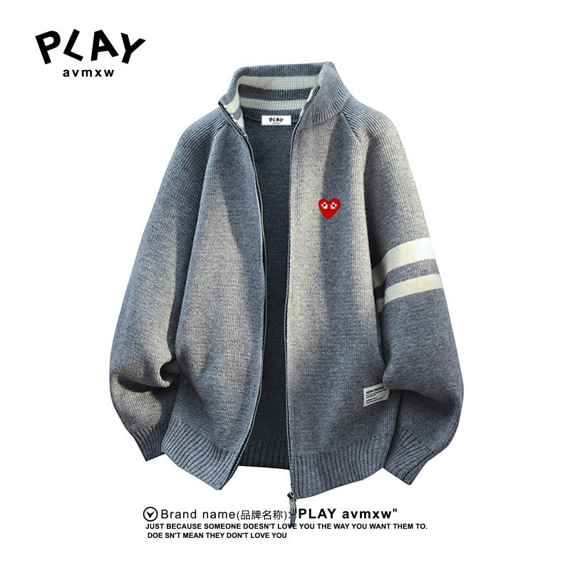 PLAYAVMXW潮牌休闲半高领毛衣