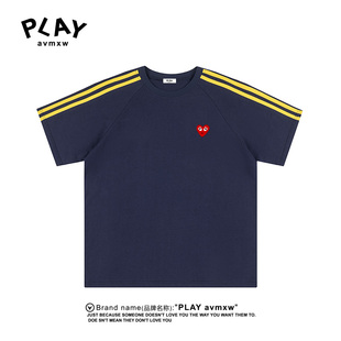 新款 官方T恤2025年夏季 情侣同款 潮牌宽松休闲时尚 PLAY 短袖 AVMXW