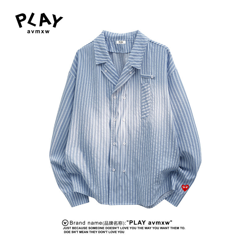 PLAYAVMXW时尚休闲大竖条纹上衣