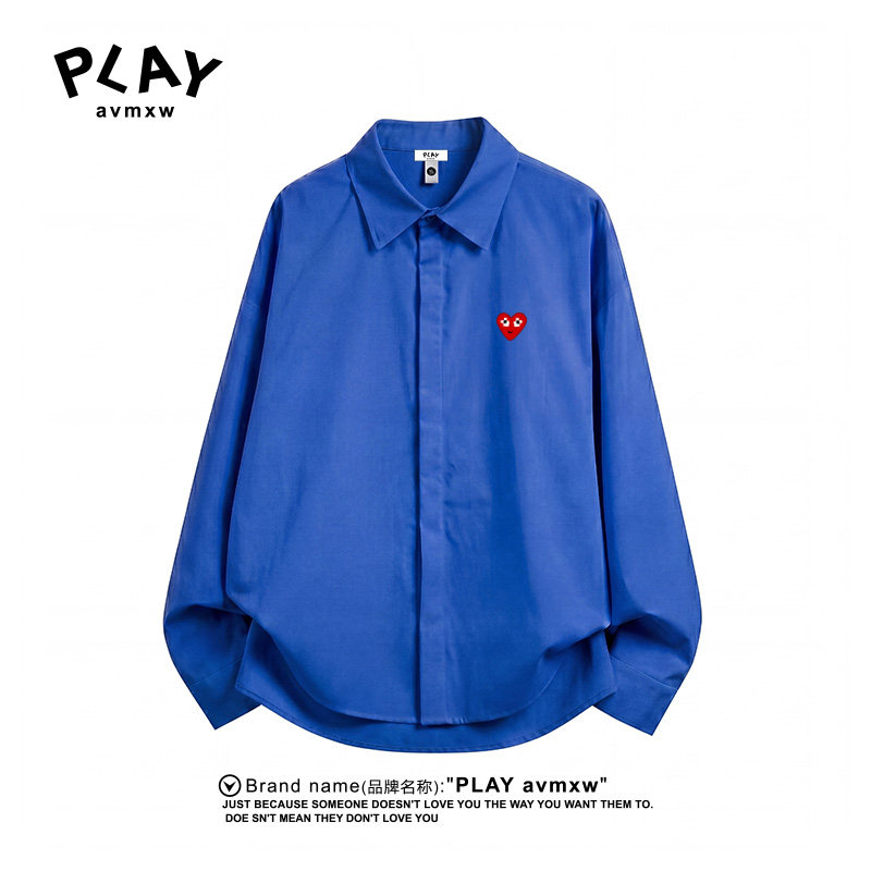 PLAY AVMXW 官方长袖衬衫2026年秋季男女款潮牌简约百搭纯棉外套