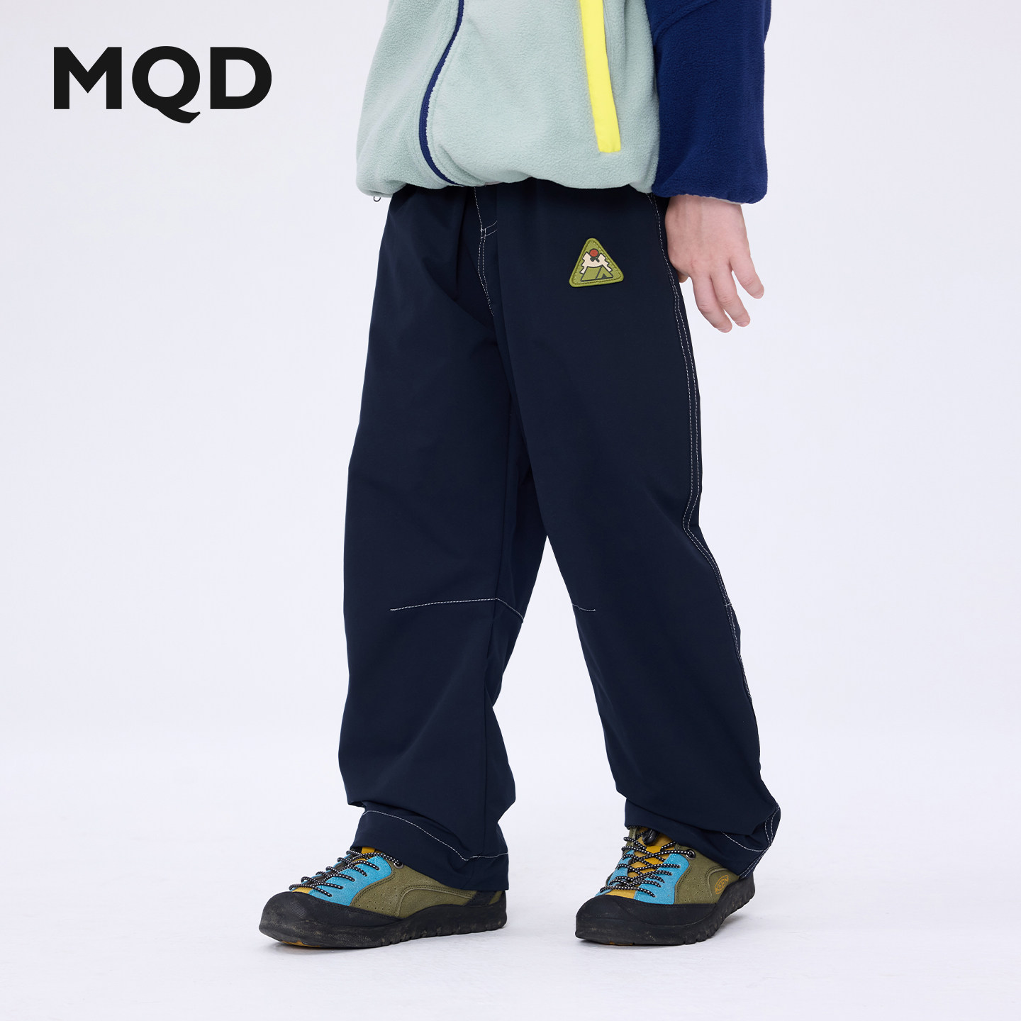 MQD男童户外工装裤秋款藏青图片