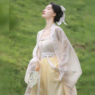 出租中国风宋制齐腰襦裙春夏季日常学生班级毕业照中秋节拍摄汉服