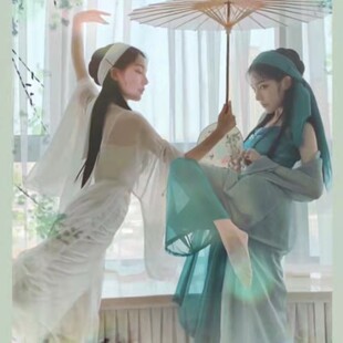 出租汉服青蛇白蛇同款古典舞蹈服性感演出服整套闺蜜写真艺考服装