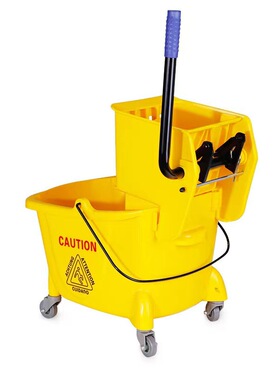 白云榨水车AF08079 24L 单桶榨水车 拖把桶 家用酒店清洁车