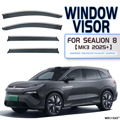 适用于比亚迪BYD Sealion 8 Window visor车窗晴雨挡雨遮阳扰流板
