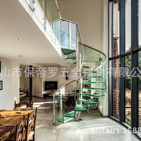 弧型玻璃护栏扶手商住工程
