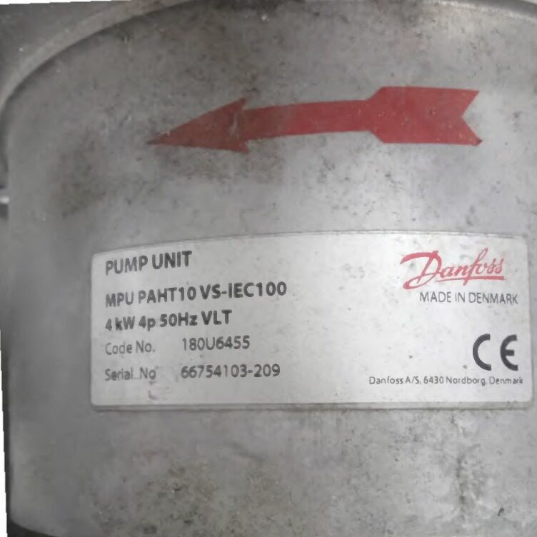 Danfoss MPU PAHT10 VS-IEC100 4rW 4p 50Hz  180U6455  180G0034