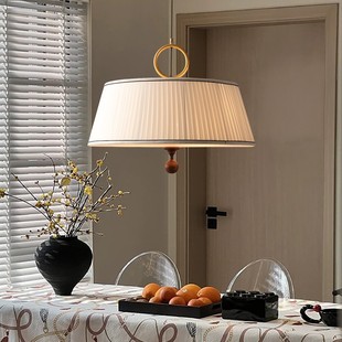 法式中古风餐厅灯茶室吊灯美式复古客厅书房布艺灯具房间卧室主灯