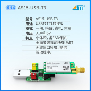 通信模块 2.4G 线串口模块转接板 433M USB转TTL UART