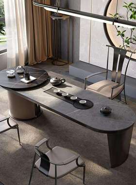 FX-Y118轻奢泡茶椅设计师茶桌官帽椅组合套装后现代围椅圈椅不锈