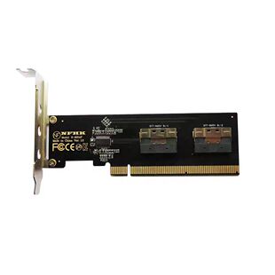 半高挡板PCIe 3.0 4.0 x16转2口SFF-8654 8i adapter转接卡