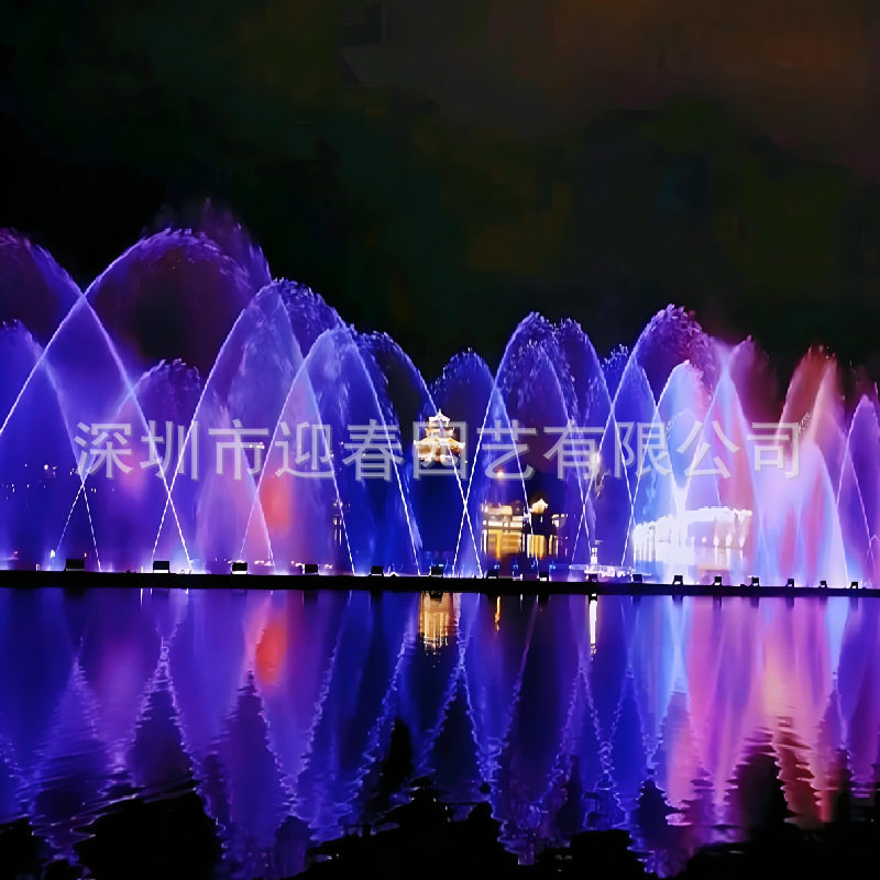 广场音乐喷泉厂家水池旱喷鱼池波光水幕电影全套设备控制系统