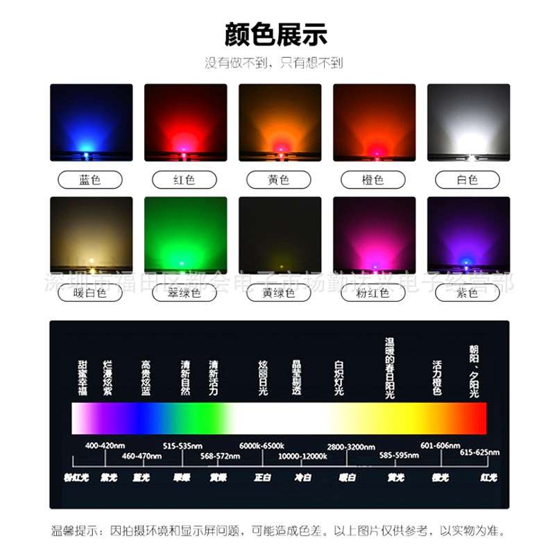 贴片灯珠5050暖白 LED暖白发光二极管 高亮广告模组灯条
