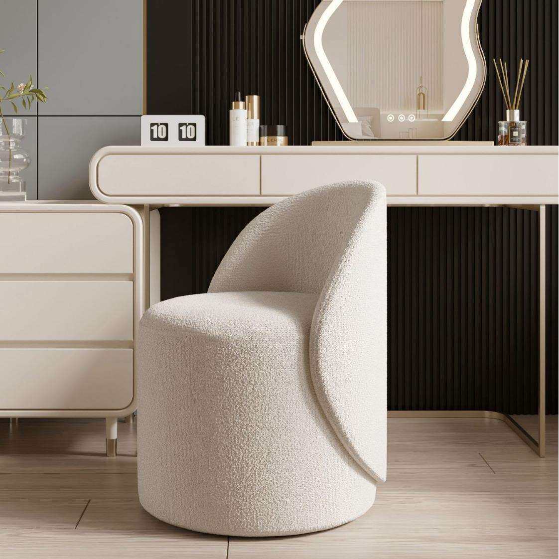 卧室梳妆凳旋转轻奢化妆凳家用网红椅子现代靠背书桌梳妆台凳子