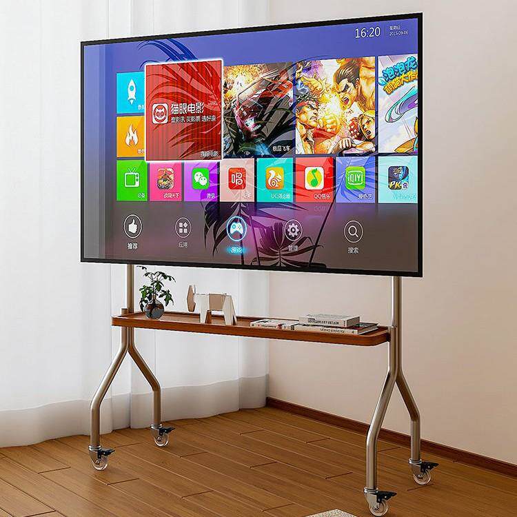电视落地支架客厅卧室不锈钢艺术移动式现代简约挂架43-75寸家用