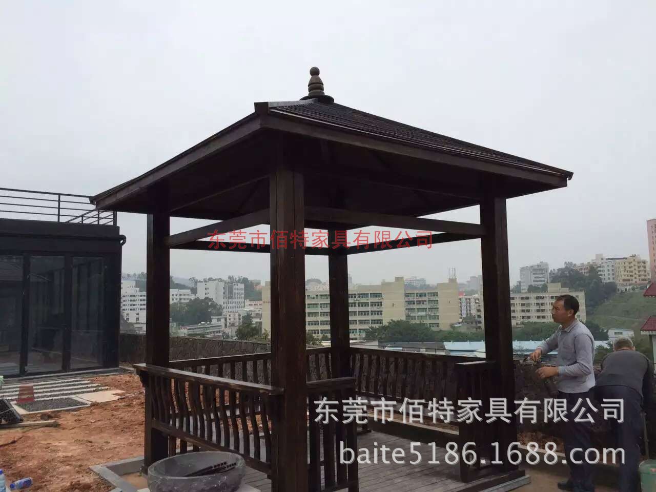 户外花园防水实木景观亭