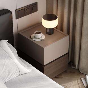 实木床头柜简约现代自由组合收纳柜卧室家用轻奢高级感床头置物架