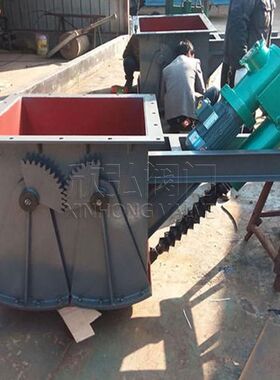 DEZ电动腭式闸门 不锈钢 高压 高温电液动扇形弧形阀放料阀 欣弘