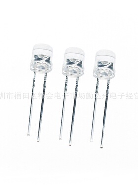 高亮F5平头白发橙5mm平头橙色橙光短脚直插式led灯珠发光二极管