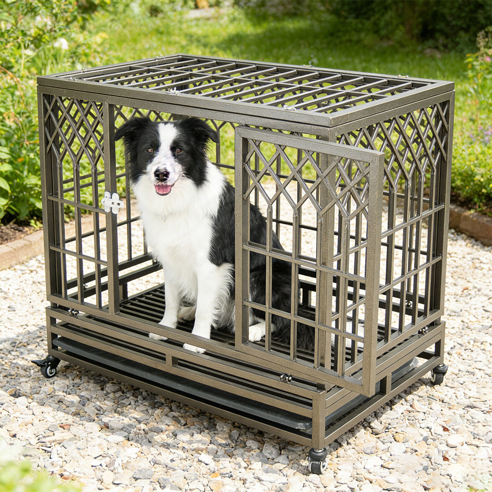 中大型狗笼金毛阿拉斯加萨摩耶不生锈镀锌钢管室内可折叠宠物笼子