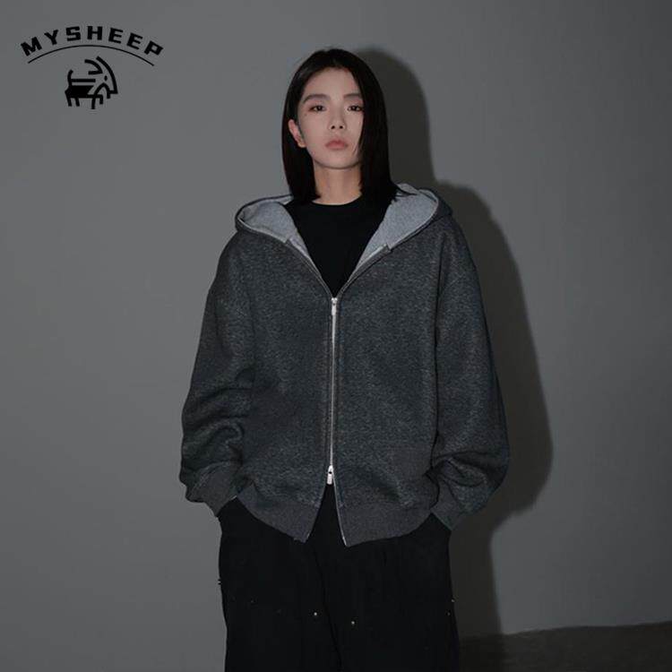MY重磅拼色卫衣男女同款连帽宽松休闲百搭运动外套