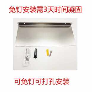 304不锈钢一字隔板层板浴室卫生间置物架厨房L型墙上置物板挡板