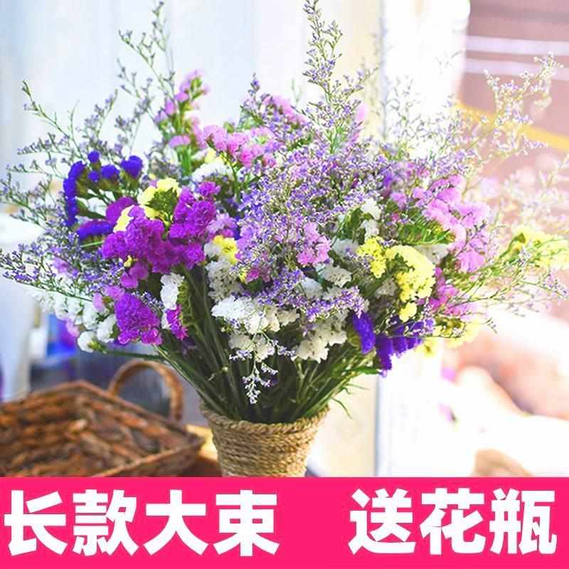 云南勿忘我满天星干花花束鲜花真花插花装饰客厅摆件花卉礼物