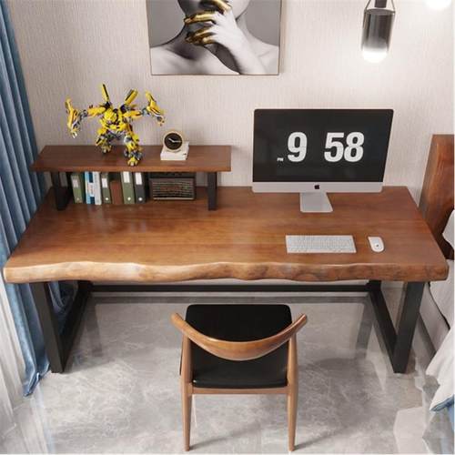 书房原木书桌写字台桌子家用实木台式电脑桌简约办公桌工作台